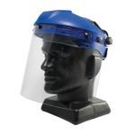 Bouton® 251-01-5201 Flat Universal Fit Optical Safety Visor, Clear, Polycarbonate, 8 in H x 15-1/2 in W x 0.04 in THK Visor, For Use With Headgear and Hard Hat Adapter, Resists: Heat and Impact, ANSI Z87.1+, CSA Z94.3
