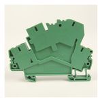 Rockwell Automation Spring Clamp Terminal Block,Two-Circuit Block with 1 Feed-Through and 1 Ground Circuit,4 mm (# 22 AWG - # 10 AWG) or 2.5 mm (# 22 AWG - # 12 AWG),Two circuits connected by a Commoning Bar,Green / Yellow Stripe (Standard),