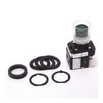 Rockwell Automation 800H-QRAH2G Illuminated Pushbutton, 30.5 mm, 1NO-1NC Contact Configuration, Extended Head with Guard Operator, Green