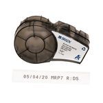 Brady® M21-500-488 Solvent and Chemical Resistant Polyester Labels with Ribbon for M210 M211 BMP21-PLUS Printers - 0.5", Black on White, Cartridge of 21 Feet, Ribbon Series: R4300