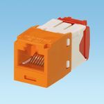 Panduit® CJ5E88TGOR TX5e™ RJ45 Universal Unshielded UTP Jack Module, Cat 5e/Mini-Com® Module, Surface Mounting, 1 Ports