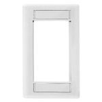PREMISE WIRING iSTATION™ IMF1W Modular Faceplate Frame, 1 Gangs, ABS, For Use With iSTATION™ HDBaseT™ In-Wall HDMI Extender, White