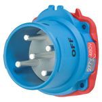 MELTRIC DECONTACTOR™ 63-38047 DSN30 Switch Rated Male Inlet With Neutral, Ground, 255/277/440/480 VAC, 30 A, 3 Pole