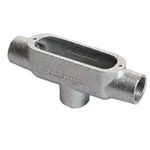 O-Z/Gedney TB-75 Type TB Conduit Outlet Body, 3/4 in Hub, 7 cu-in, Malleable Iron, Zinc Electroplated/Aluminum Enamel