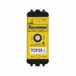 Bussmann Low-Peak™ CUBEFuse™ TCF25 Current Limiting Inrush Current Withstand Time Delay Fuse, 25 A, 600 VAC/300 VDC, 300/100 kA Interrupt, Class: CF, Square Body