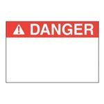 Panduit® C400X600YZ1 Custom Die Cut Arc Flash Label, 6 in H x 4 in W, Legend: DANGER, White on Red Legend/Background, Polyester