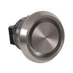 Rockwell Automation 800K-22FMW24X10 Pushbutton, 22.5 mm, 1NO Contact Configuration, Flush/Piezo Operator, White