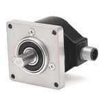 Allen-Bradley 847T-DN2C-RF00010 Incremental Encoder, 2" Dia., Solid Shaft, Standard Square Flange, 3/8” Dia. Shaft with Flat, 8 30 V DC, 8 30V Line Driver (HTL), Radial Exit, MS 7 Pin w/o Mating Connector, B leads A, CW, Z gated with BN, 10 PPR