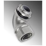 Calbrite™ S60500FC45 Insulated Throat Flexible Connector, 1/2 in Trade, For Use With: Stainless Flexible Conduit, 316 Stainless Steel, Bright Polished