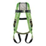 Miller® by Honeywell Python® P950QC/UGN Harness, Unisex, 400 lb Load, Polyester Strap, Quick-Connect Leg Strap Buckle, Quick-Connect Chest Strap Buckle, Friction Shoulder Strap Buckle, Steel Hardware, Green