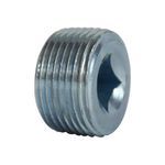Midland Industries 66635 Square Socket Countersunk Plug, 1010 Carbon Steel, 1 in Nominal, NPTF End Style, Galvanized, Domestic