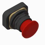 Allen-Bradley 800H-FRXN6 800H PB, 30mm Push Pull Device, Mom Maint Mom Mushroom Head PB, 3 Pos. Momentary In, No Twist Release, Std Mushroom Head, Red, No Contact Blocks, No Guards on Terminals, Device with Pkg