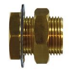 Midland Industries 28303 Bulkhead Anchor Coupling, 3/8 in Nominal, FIP End Style, Brass, Import