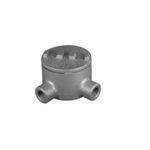 O-Z/Gedney GUAL-75 Dust-Ignitionproof Explosionproof Conduit Outlet Box, 3/4 in, 3 in Cover Opening, 15 cu-in Capacity, Aluminum Enamel/Zinc Electroplated