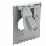 BELL® 5157-0 Weatherproof Cover, 1-13/32 in Dia, 4.531 in W x 7/8 in D, Flip/Snap Cover, Metal