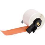 Brady® PTL-43-439-OR Thermal Transfer Printer Label, 50 ft L x 1.9 in W, Orange Legend/Background, Vinyl