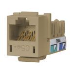 PREMISE WIRING SPEEDGAIN® XCELERATOR™ HXJ5EEI25 Cat 5e Modular Jack, Keystone Mounting, 1 Ports, Thermoplastic