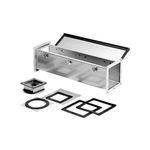 Hoffman F66W120SS F22 Straight Section Feed Through Wireway, 120 in L x 6 in W x 6 in H, Butt Hinged Cover, 16 ga 304 Stainless Steel