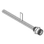 Brad® Mini-Change® 2R7006A20A120 130014 B-Size Receptacle Cordset, 600 VAC/VDC, Straight Male x Single Ended (Pigtail), 0.305 m L, 16 AWG Conductor, PVC