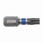 Irwin® 1838539 Impact Performance Series™ Heavy Duty Tamper-Resistant Impact Insert Bit, T30 Point, Torx® Point, 1 in OAL, 1/4 in Drive/Shank, Cold Forged High Grade Steel