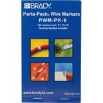 Brady® Porta-Pack® PWM-PK-6 Self-Adhesive Wire Marker, Black/White Legend/Background, B-500 Vinyl Cloth