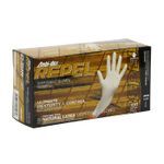 PIP® Ambi-dex® Repel 62-322PF-L Industrial Grade Disposable Gloves, L, Natural Latex Rubber, White, 9.3 in L, Powder-Free Powder, Fully Textured, 5 mil Thickness, Ambidextrous Hand