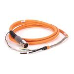 Rockwell Automation SpeedTEC Cable, Motor Power With Brake Wires, SpeedTec DIN Connector, Drive-end, Flying-lead, 16 AWG, Standard (Non-Flex), 3 Meters