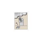 Kennametal® 1097511 Top Notch™ Indexable Profiling Toolholder, NKLC Tool Holder, Insert Compatibility: NP..51R, Right Hand Cutting Direction, 3/4 in H x 3/4 in W Shank, -5 deg Lead Angle, Neutral Rake, 4-1/2 in OAL