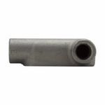 Crouse-Hinds Condulet® LR37 Type LR Conduit Body, 1 in Hub, 7, Feraloy® Iron Alloy, Electrogalvanized/Aluminum Acrylic Painted
