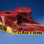 E-Z Code® Protect-A-Line™ NA-0254 Barricade Utility Warning Tape, Yellow, 1000 ft L x 3 in W, Legend: CAUTION DO NOT ENTER, Polyethylene