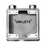 Appleton® UNILETS® FSS-2-75 Type FSS Heavy Duty Shallow Device Box With Internal Ground Screw, Malleable Iron, 32 cu-in Capacity, 2 Gangs, 2 Outlets, 2 Knockouts, 5.88 in H x 4.63 in W x 2 in D Dimensions