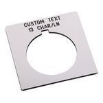 Rockwell Automation 800H Legend Plate,Standard,Custom Text,White