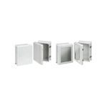 nVent HOFFMAN HJB1816HWPL2LG HJ Series Wall Mount Enclosure, 19.31 in L x 17.31 in W x 9.58 in D, NEMA 4X, Fiberglass