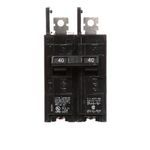 Siemens BQ2B040 Standard Circuit Breaker, 120/240 VAC, 40 A, 10 kA Interrupt, 2 Poles, Fixed Magnetic/Thermal Magnetic Trip