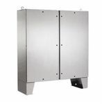 nVent HOFFMAN A72H7218SSLPQT A4S2 2-Door Enclosure With Floor Stand, 72.06 in L x 72.06 in W x 18.06 in D, NEMA 3R/4/4X/12, 304 Stainless Steel