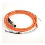 Rockwell Automation SpeedTEC Cable, Motor Power With Brake Wires, SpeedTec DIN Connector, Drive-end, Flying-lead, 16 AWG, Standard (Non-Flex), 4 Meters