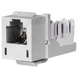 PREMISE WIRING XCELERATOR™ HXJUW Standard Modular Jack, USOC Module, Keystone Mounting, 1 Ports, Thermoplastic, White