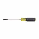 Klein® 602-10 Heavy Duty Screwdriver, Keystone Point, 3/8 in Point, Steel Shank, 15-7/16 in OAL, Rubber Handle, Black Oxide/Polished Chrome, Specifications Met: ASME B107.52, Insulated: No, No Magnetized Tip, No ESD-Safe
