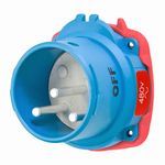 MELTRIC DECONTACTOR™ 63-38042 DSN30 Switch Rated Male Inlet With Ground, 255/277/440/480 VAC, 30 A, 2 Pole, 3 Wires