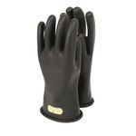ArcGuard® DWH1109R Insulating Voltage Gloves, SZ 9, Rubber, Black, 11 in L, ASTM Class: ASTM D120/Class 0