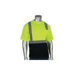 PIP® 312-1250B-LY/XL 312-1250B Short Sleeve T-Shirt, XL, Lime Yellow, Polyester, 11.8 in L