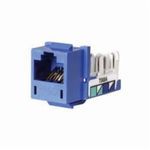 PREMISE WIRING SPEEDGAIN® XCELERATOR™ HXJ5EB Standard Universal Modular Jack, Cat 5e Module, Keystone Mounting, 1 Ports