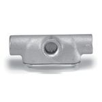 Crouse-Hinds Condulet® SnapPack™ T27CG Type T Pre-Assembled Conduit Body, 3/4 in Hub, 7 Form, 9 cu-in Capacity, Feraloy® Iron Alloy, Aluminum Acrylic Painted/Electro-Galvanized