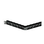 Panduit® Mini-Com® CPA48HDBL 1-Unit Angled High Density Shielded Modular Patch Panel, 48 Ports, Category: Cat 6a, Stainless Steel