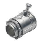 Bridgeport® 508-DC2 Straight Conduit Connector, 3/4 in Trade, For Use With: Flexible Metal Conduit, Die Cast Zinc, Ball Burnished/Mirror Smooth