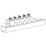 B-Line TWIST EAR™ B2609ZN 2-Piece Twist Ear Pipe Clamp, 3/4 in Conduit, 500 lb Load, Low Carbon Steel