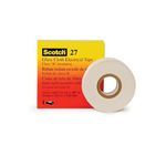 Scotch® 540071-50664 27 Series Paper Electrical Tape, 66 ft L x 1/2 in W x 7 mil THK, Glass Cloth, Thermosetting Rubber Adhesive, Glass Cloth Backing, White