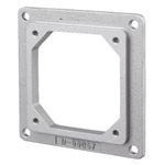 Wiring Device-Kellems HBL26402 1-Device Standard Straight Adapter Plate, 4-1/2 in L x 0.41 in W, For Use With HBL26401 Back Box, Hubbellock® 60 A Device and Mounting Box, Cast Aluminum