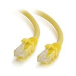 Quiktron® 576-115-001 Value Series Snagless Booted Patch Cord, Category: Cat 6, 24 AWG 4-Pair Solid Copper Conductor, RJ45 Male to Male Connector, 1 ft Cord Length, Yellow