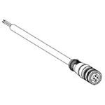 Brad® Micro-Change® 704000D02F120 120072 Single Ended Cordset, 250 VAC/VDC, Straight Female x Pigtail, 3.66 m L, 22 AWG Conductor, PVC
